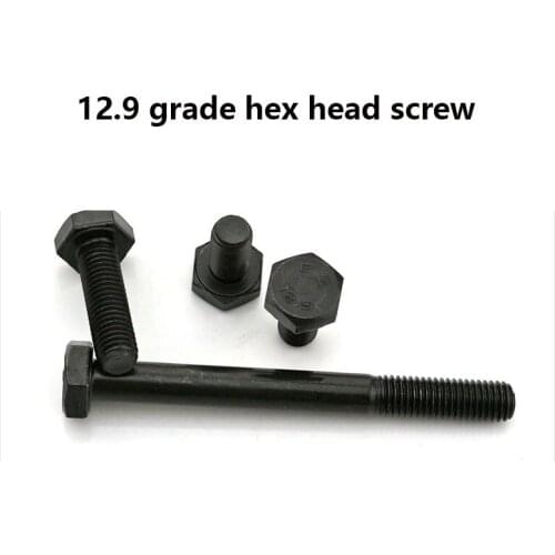 12.9 grade hex head screw alloy steel high strength hex head Half tooth bolt M5 M6 m8m10 5PCS