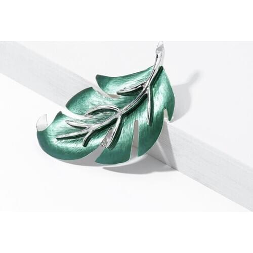 2020 New High Quality Elegant Leaf Fashion Pin Brooch Metal Luxury Wedding Dress Corsage Brooches And Pins For Women Accessories