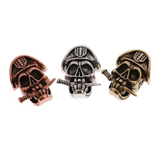 Punk Beads For Bracelet Accessories Helmet War Skull Knif Charms For Jewelry Making Hand Made Spacer Bead Retro Materials Kralen