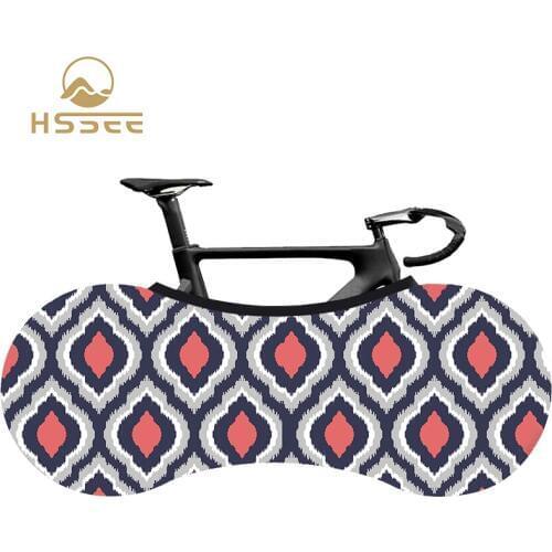 HSSEE 2020 geometric pattern series bicycle dust cover quality elastic fabric road bike indoor dust cover bicycle accessories