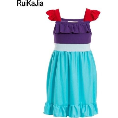 Princess Costume litter mermaid princess annie tail Inspired costume Kids Child Fancy Dress Party Halloween Costume mermaid