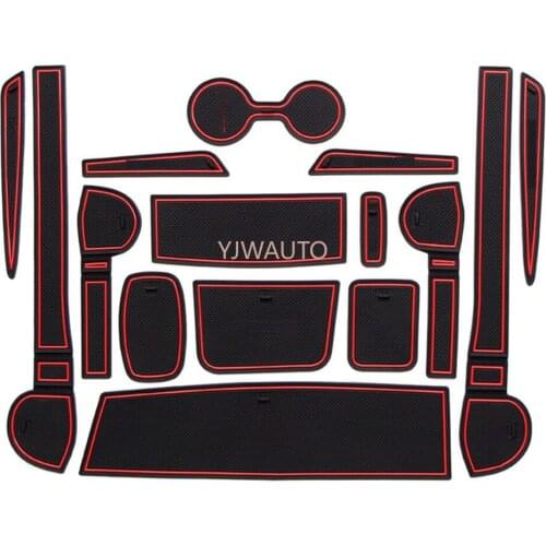 Door Slot Mat for Kia Null Gate Groove Cushion Car Door Rubber Cup Holder Mats Anti-slip Carpets Position