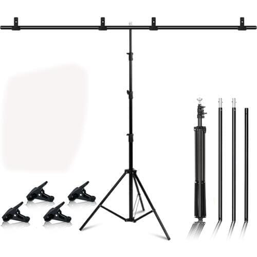 Photography Photo Backdrop Stands T-Shape Background Frame Support System Stands With Clamps for photo studio Multiple sizes