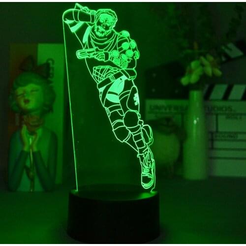 Holographic Trickster Apex Legends Characters Mirage Cool Humorous Figurine Player 3D Illusion Night Lamp Computer Desk Setup