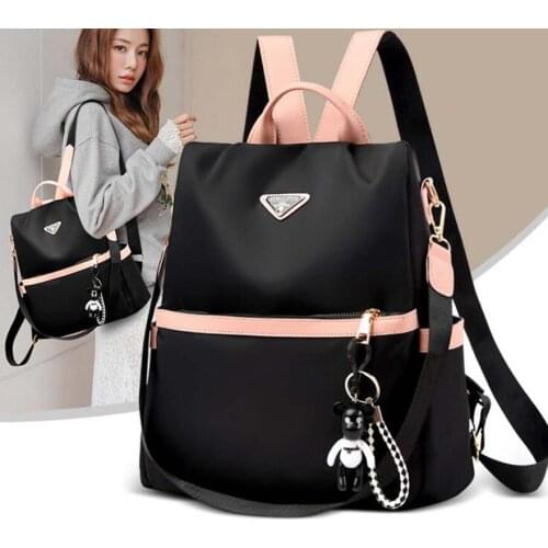 Hot Sale 2021 New Brand Design Waterproof Oxford Backpack Womens Large Capacity Double Zipper Shoulder Bags Casual Light Bag