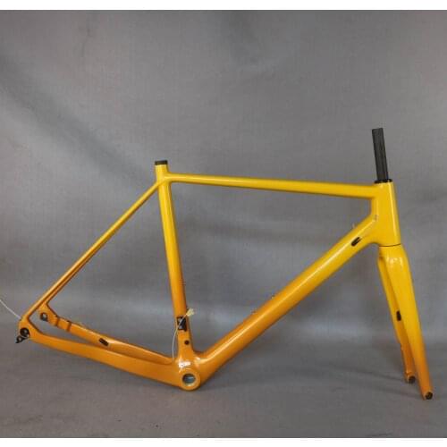 Gradient Gravel Bike For Toray Full Carbon Fiber Gravel Bike Frame GR029 Bicycle Metallic red color