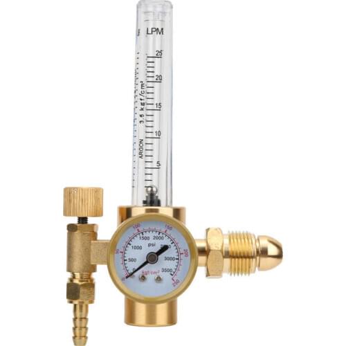 All Brass Argon Pressure Reducer Gas Flowmeter G5/8 Male Thread CGA580 Connector
