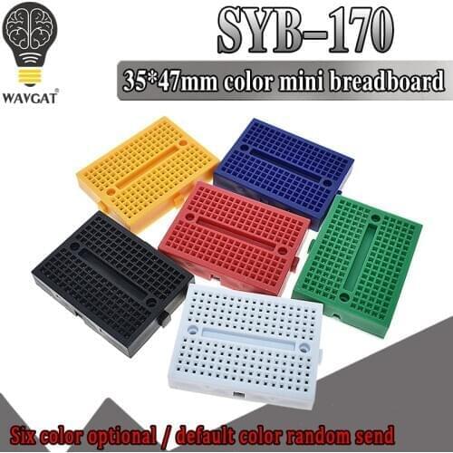 WAVGAT SYB-170 Mini Solderless Prototype Breadboard 170 Tie-points 35*47*8.5mm for arduino Diy Kit