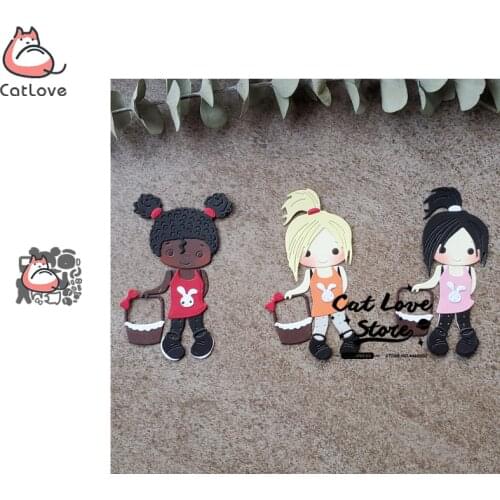 Cute Baby Girl Metal Cutting Dies Scrapbooking Stencil Die Cuts Card Making DIY Decorative Craft Embossing New Dies For 2019