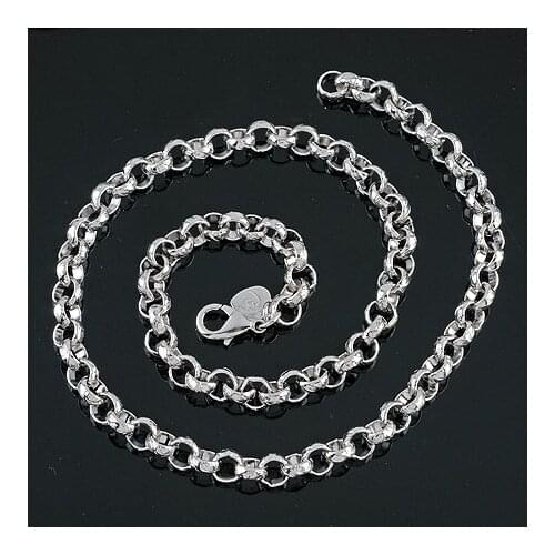 MxGxFam (490*7mm) Fresh Necklace Chain with White Gold Color For Fashion 2012 Europe
