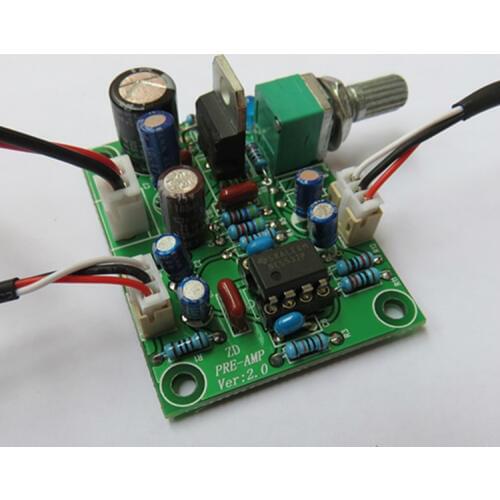 Single power supply DC 10V-34V NE5532 preamplifier board