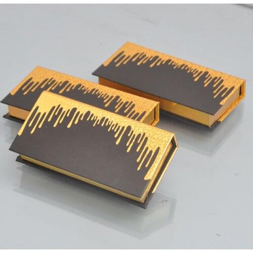 Wholesale Eyelash Packaging Box Lash Boxes Package Custom Logo Faux Cils False Mink Lashes Black Magnetic Case Vendors Suppliers
