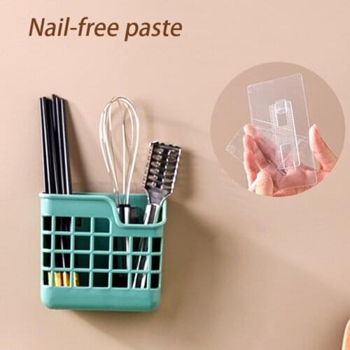 Tableware Storage Holder Hanging Spoon Draining Rack 2 Cells Fork Cutter Rest Stand with Drainage Holes for Kitchen TS2