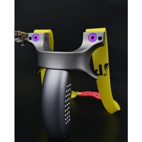 Titanium Alloy High Precision Slingshot Flat Rubber Band Clip Fast Pressure Catapult Outdoor Special for Hunting Big Power