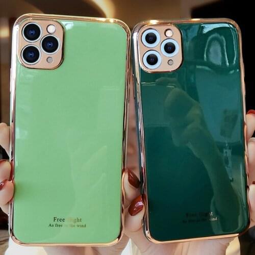 Luxury Plating Phone Case For iPhone 12 11 Pro Max 12Mini Back Cover For iPhone X XR XS Max 7 8 Plus SE 2020 Soft Cover Coque