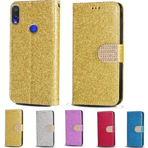 For Xiaomi Mi Play Luxury Glitter Diamond Flip Leather Wallet Phone Case For Xiaomi Redmi Note 7 Pro Phone cover card slot
