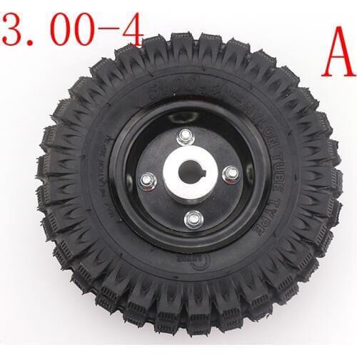 Good quality 3.00-4 4.10-4 trye tire and inner tube rim wheel Alloy Rim hub for 49cc ATV Quad Go Kart Gas scooter bike motorcy