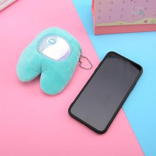 Cute cartoon plush spaceman coin purse mini girl lipstick earphone bag small bag key card storage bag zipper childrens gift