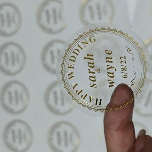 Wedding Favors Wedding Favor Gold Foiled Stickers Wedding Stickers Real Gold Foil Wedding Labels Personalized Stickers Custom W