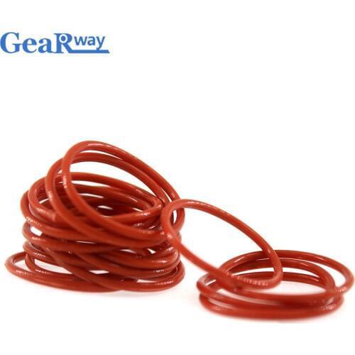 Gearway O Ring Seal 2mm CS Red Silicon O-Ring Sealing 21/22/23/24/33/34/35mm OD VMQ 55SH Hardness O Ring Seal Gasket