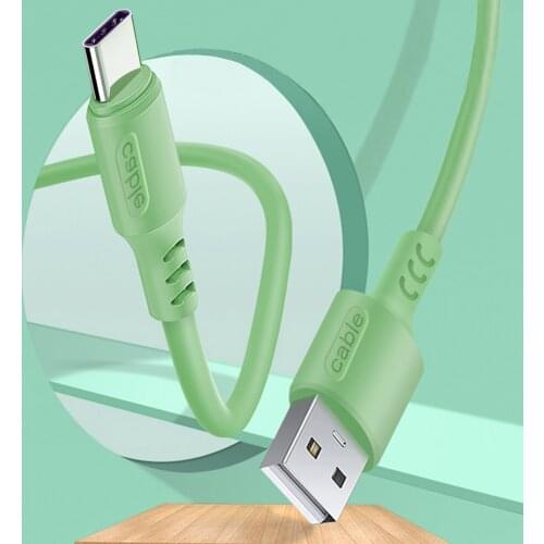 USB Type C Charger Cable for Redmi note 8 Samsung Quick Charge 3.0 USB Fast Charging silica gel Cable USB Type-C Wire For Huawei