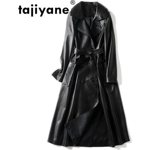 Jacket Leather Genuine Women Trench Coat Autumn Winter Jacket Women Clothes 2021 Sheepskin Coat Korean Slim Windbreaker ZT537