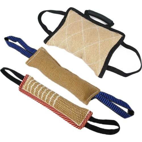 Dog Training Bite Tug Pillow Sleeve with 2 Rope Handles for Training Malinois German Shepherd Rottweiler Durable Pet Chewing Toy