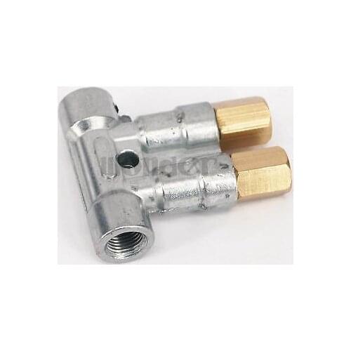 2 Way Aluminum In M10x1 Out M8x1 Lube Oil Piston Distributor Value Manifold Block for centralized lubrication system