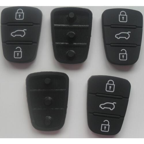 3 Button Rubber remote replacement key pad For Hyundai I30 IX35 Flip Key 50PCS/lot
