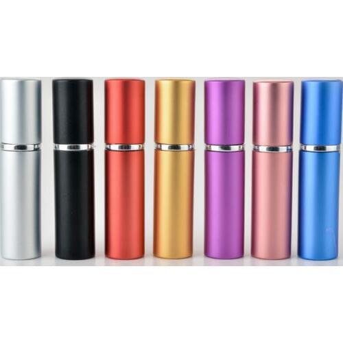 5ML 10ML Empty Travel Metal Aluminum Spray Portable Perfume Bottle Refillable Cosmetic Atomizer Containers LX1341