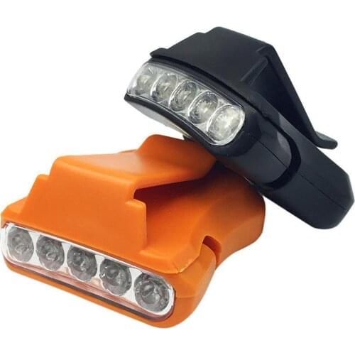 5 LED Headlamp Cap Light 90 Degree Rotatable Hat Light Hands Free Bright Head Flashlight Lantern for Camping Cycling equipment