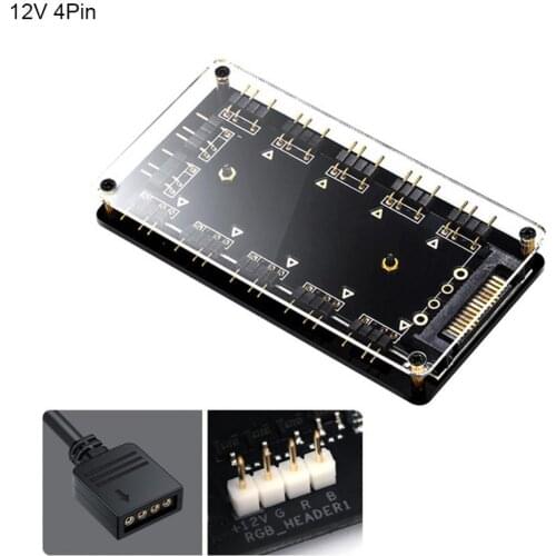 80% Off 5V 3Pin/12V 4Pin Magnetic RGB Cooling Fan Splitter Hub with Extension Cable