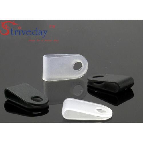 500pcs/lot White Black 3.3 U type line clamp Cable retention clips Type U Line deduction Cable Clips