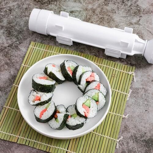 Quick Sushi Maker DIY Roller Rice Mold Bazooka Vegetable Meat Rolling Tool DIY Sushi Making Machine Kitchen Gadgets
