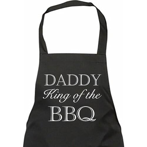 Custom The Popular Baking Apron In Summer,Personalised Daddy King Of The BBQ Apron,Black Fathers Day Birthday Gift,Cooking Guys