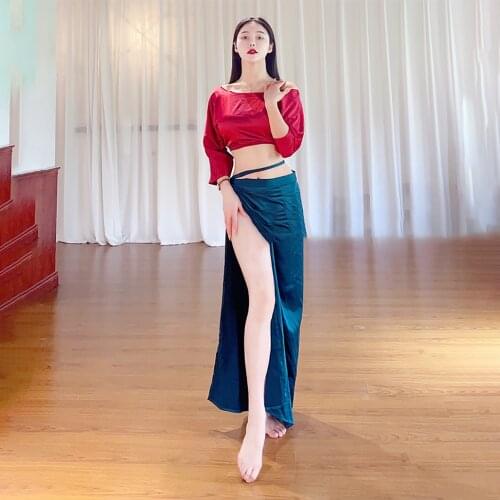 Women Belly Dance Practice Clothes New Summer Training Outfits Top Skirt Indian Oriental Dancing Perforamnce Set 2pcs