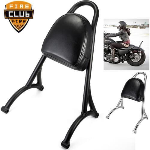 Short Passenger Sissy Bar Backrest Pad Sissy Bar Backrest w/Pad for Harley Sportster XL 883 1200 04-16 News