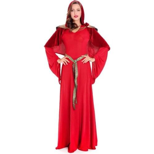 Halloween Costumes For Women Cosplay Sexy Red Fancy Dress Geek Goddess Fantasia Carnaval Role-playing Games Party Costume Adult