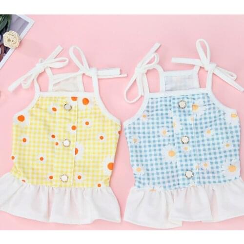 Cute Dog Clothes for Small Dogs Clothing Summer T-Shirt for Dogs Girl Dress Clothes for Puppy Chihuahua Pug York Pomeranian Vest