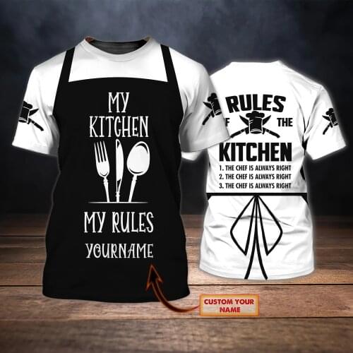 Hot Sale t shirt Custom Name Master Chef 3D All Over Printed Mens Summer Short sleeve O-Neck Unisex Casual sports T-shirt DX26