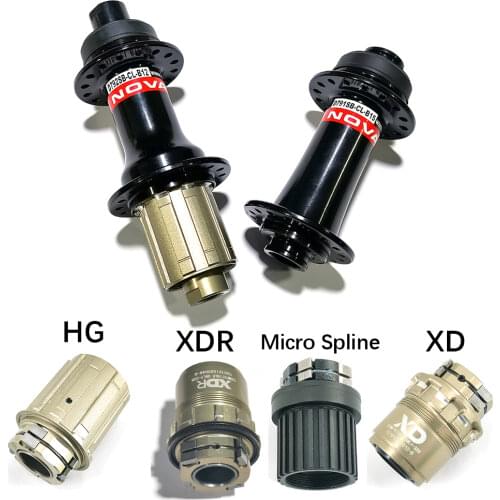 Novatec D791SB-CL D792SB-CL MTB XC AM Center Lock Disc Hubs HG 8-11s 24H 28H 32H QR Thru Axle Front M9 M12 M15 Rear 142mm 135mm