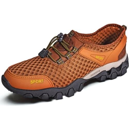 New Sports Mens Shoes Spring and Autumn Large Size Breathable Mesh Outdoor Wear Resistant and Antiskid Casual Mens Shoes