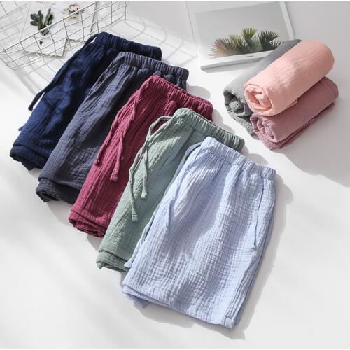 Lovers Pajama Shorts Women Men Cotton Lounge Wear 2021 New Summer Soft Comfortable Home Shorts Ladies Sleepwear Sleeping Pants