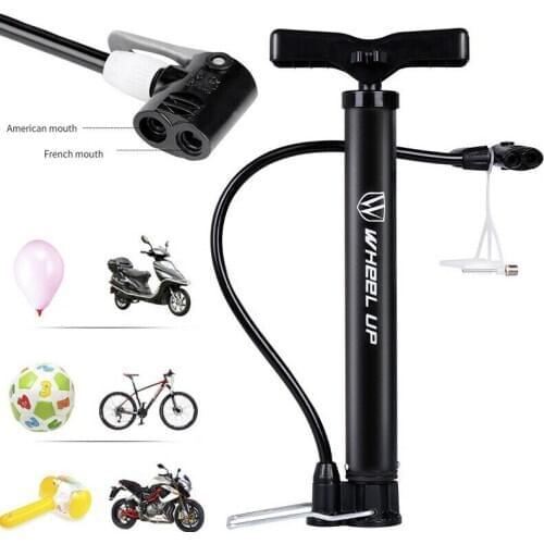 Portable Bicycle Bike Tire Pump 120 PSI Floor Standing Bike Tire Basketball Pump Motorcycle Air Pressure Tyre Ball Hand Inflator