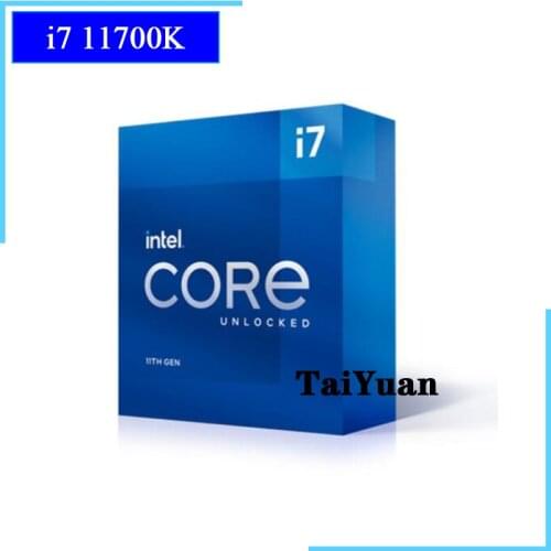 Intel Core i7-11700K i7 11700K 3.6 GHz Eight-Core 16-Thread CPU Processor L3=16M 125W LGA 1200 Need H410 B560 Z590 Motherboard