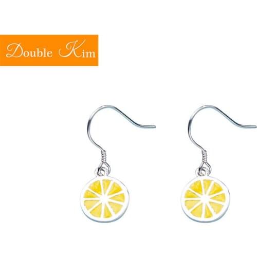 Lemon Stud Earrings Antiallergic No Harm To Skin Fashion Trendy Class Jewelry Gift