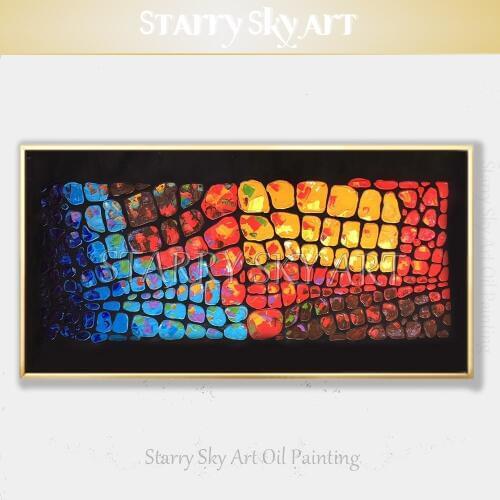 Contemporary Wall Art Hand-painted High Quality Abstract Knife Oil Painting for Wall Decor Canvas Colors Abstract Oil Painting