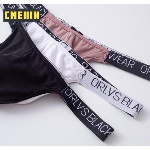 CMENIN Modal Gay Men Sexy Mans Underwear Thong Men Jockstrap Low Waist Mens Thongs and G Strings Top Sissy Tanga Bikini OR6107
