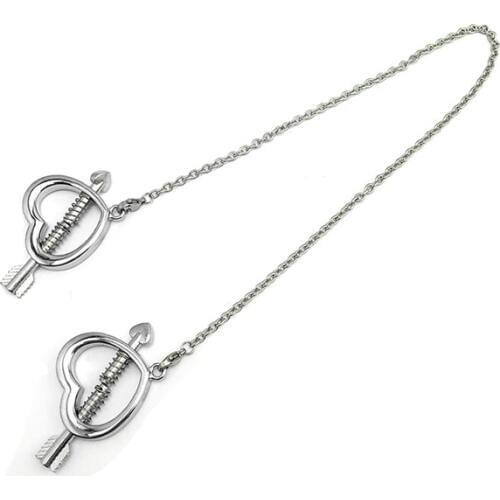 Metal Nipple Clamps male nipple clip sex nipple stainless Steel Adjustable bra nipple clamps