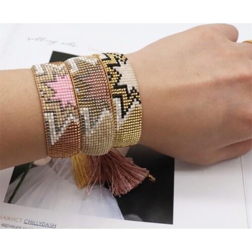 ZHONGVI Fireworks Bracelet For Women Pulsera Handmade Woven Jewelry Adjustable Miyuki Bracelets Gift For Best Friends Wholesale